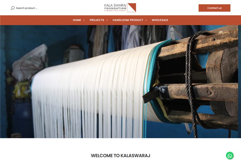 Kalaswaraj Foundation screenshot